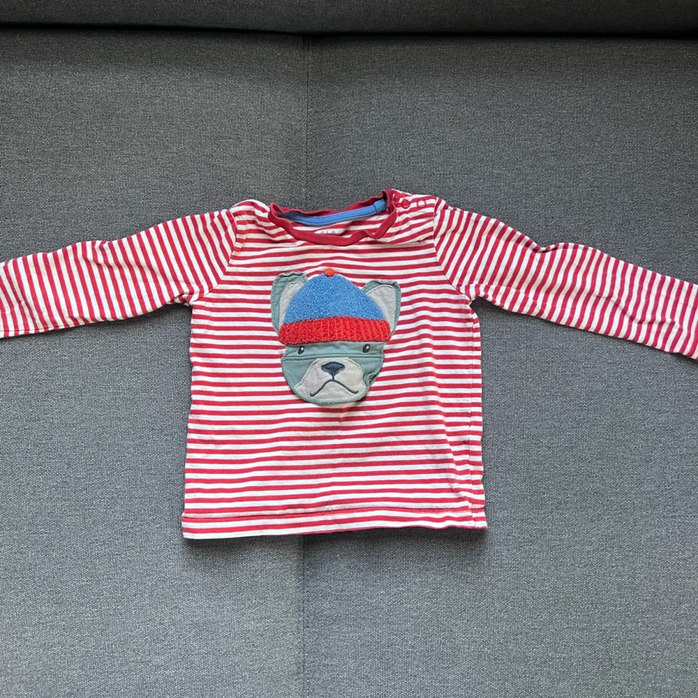 Mini Boden Lift The Flap Bulldog Shirt - 3T